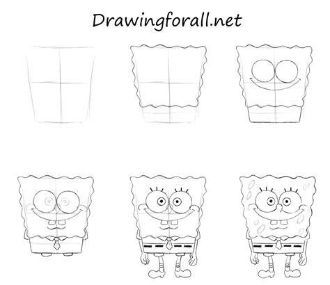 How to Draw SpongeBob SquarePants: Step.